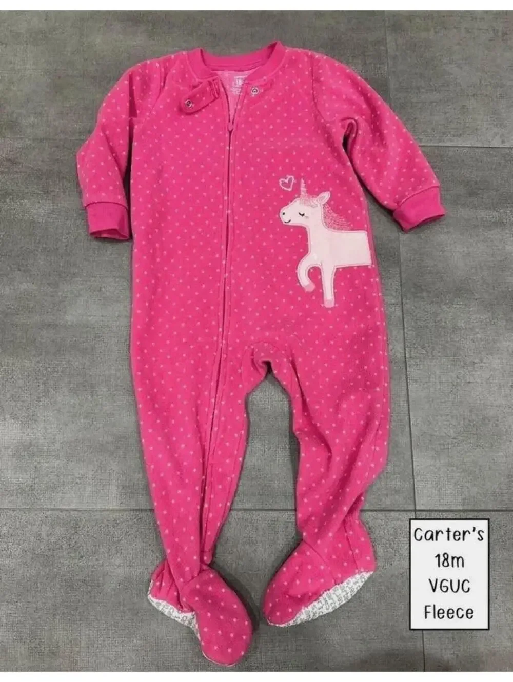 18m • Carter’s • Baby Toddler Girl Fleece Sleeper